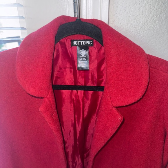 Red coat from Hot topic in size small - Picture 2 of 6